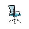 Modern Home Zuna Ergonomic Mesh Mid Back Office Desk Rolling Chair, Black & Aqua