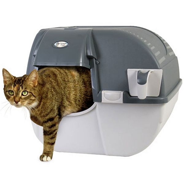 Omega Paw Omega Paw Self-Cleaning Cat Litter Box - Brown/Taupe - Medium –  Pet Life