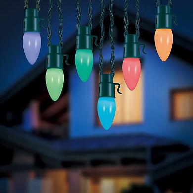 Home Heritage 15.8 Ft Holiday Lights, Smooth Fogged 20 RGB Bulbs w/ App Control