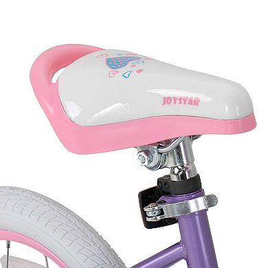 JOYSTAR Angel Kids Bike for Girls Ages 3-5 w/ Training Wheels, 14 Inch, Purple