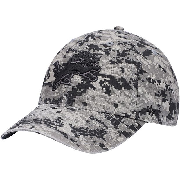 Men's '47 Digital Camo Detroit Lions Phalanx Clean Up Adjustable Hat