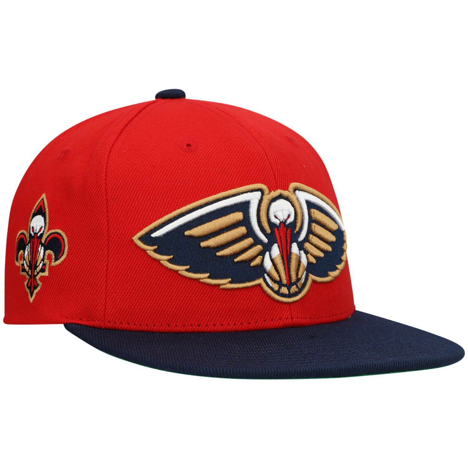 Image for Unbranded Men's Mitchell & Ness Red/Navy New Orleans Pelicans XL Wordmark Snapback Hat at Kohl's.
