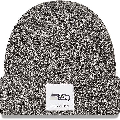 Men's New Era Heathered Black Seattle Seahawks Hamilton Cuffed Knit Hat