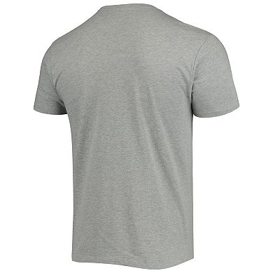 Men's Junk Food Heathered Gray Los Angeles Chargers Helmet T-Shirt