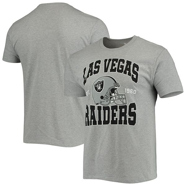 Men's Junk Food Heathered Gray Philadelphia Eagles Helmet T-Shirt