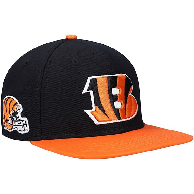 Men's Pro Standard Black/Orange Cincinnati Bengals 2Tone Snapback Hat