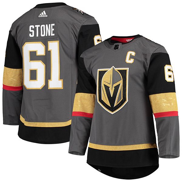 Men Vegas Golden Knights Mark Stone #61 Home Captain Black Jersey
