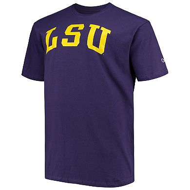 Men's Champion Purple LSU Tigers Big & Tall Arch Team Logo T-Shirt