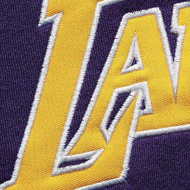 Men's Fanatics Branded Purple/Gold Los Angeles Lakers Big & Tall Double Contrast Pullover Hoodie