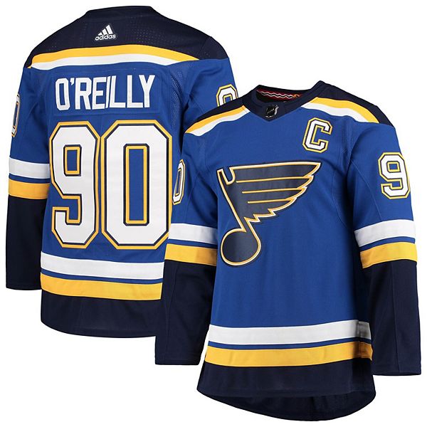 Majestic St. Louis Blues Ryan O'Reilly Men's Authentic Stack Name & Number T-Shirt - Blue