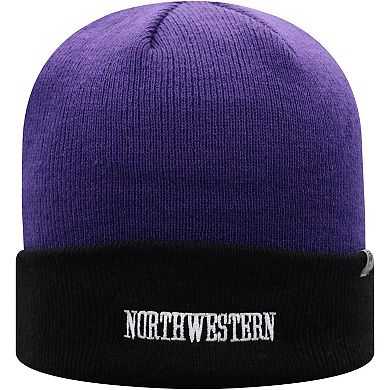 Men's Top of the World Purple/Black Northwestern Wildcats Core 2-Tone Cuffed Knit Hat