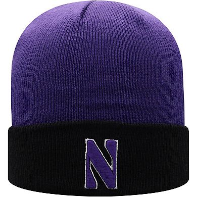 Men's Top of the World Purple/Black Northwestern Wildcats Core 2-Tone Cuffed Knit Hat