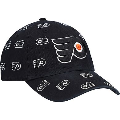 Women's '47 Black Philadelphia Flyers Confetti Clean Up Adjustable Hat