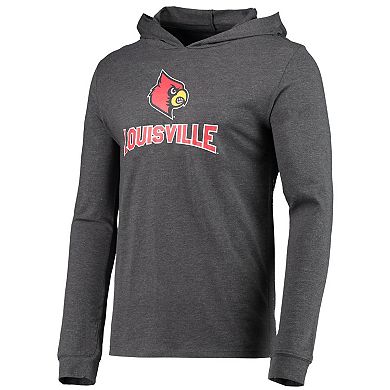 Men's Concepts Sport Red/Heather Charcoal Louisville Cardinals Meter Long Sleeve Hoodie T-Shirt & Jogger Pajama Set