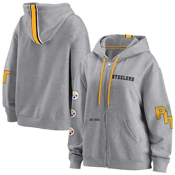 steelers hoodie grey