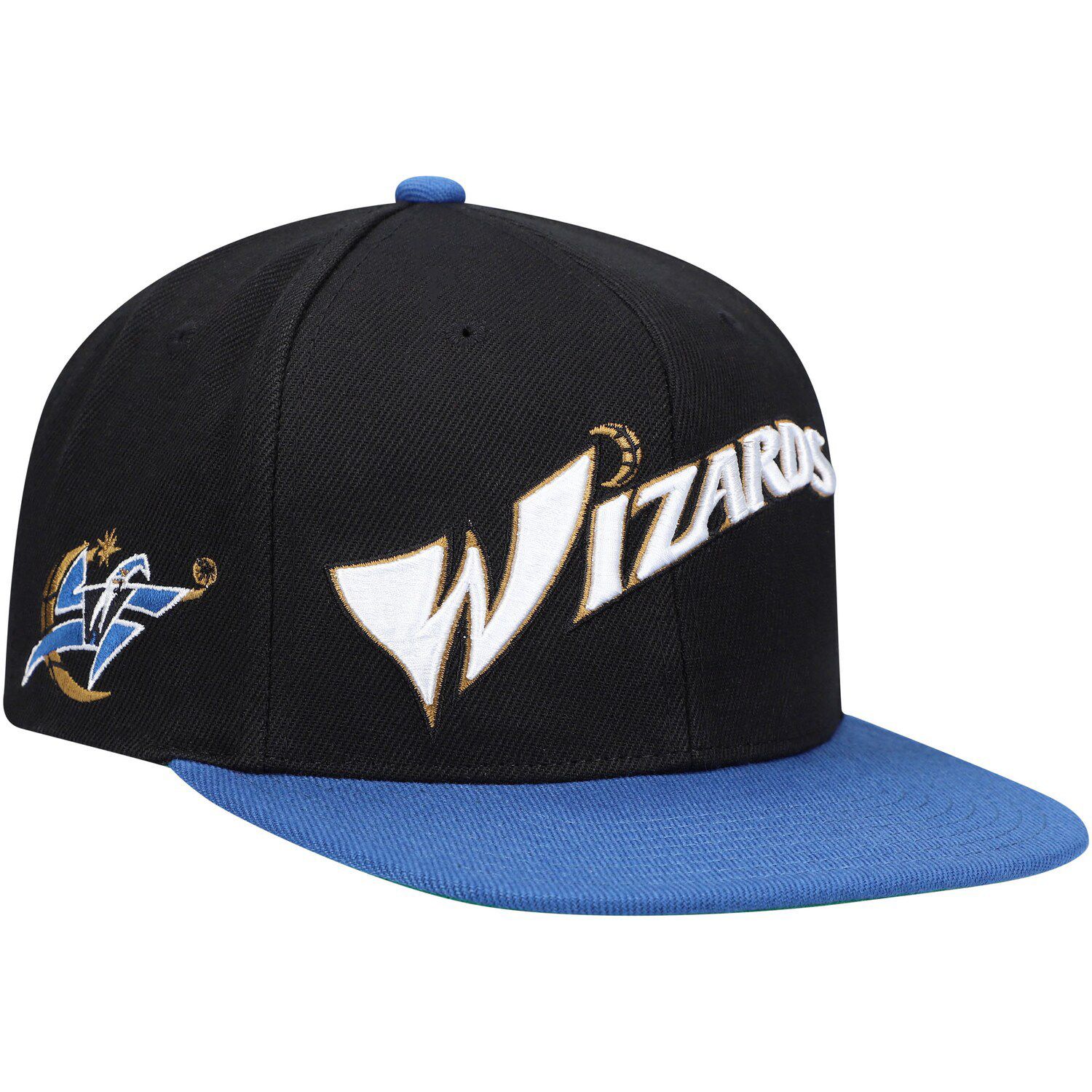 Image for Unbranded Men's Mitchell & Ness Black Washington Wizards Hardwood Classics XL Wordmark Snapback Hat at Kohl's.