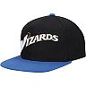 Men's Mitchell & Ness Black Washington Wizards Hardwood Classics XL Wordmark Snapback Hat