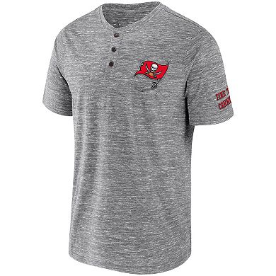 Men's NFL x Darius Rucker Collection by Fanatics Heathered Gray Tampa Bay Buccaneers Slub Henley T-Shirt