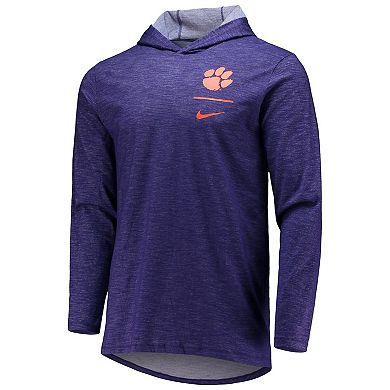 Men's Nike Purple Clemson Tigers Slub Space-Dye Performance Long Sleeve ...