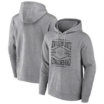 Men's NFL x Darius Rucker Collection by Fanatics Heathered Gray New Orleans Saints 2-Hit Pullover Hoodie