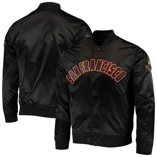 Men's Pro Standard Black San Francisco Giants Wordmark Satin Full-Snap ...