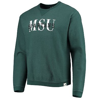 Men's League Collegiate Wear Green Michigan State Spartans Timber Pullover Sweatshirt