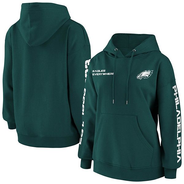 Women's WEAR by Erin Andrews Midnight Green Philadelphia Eagles Pullover Hoodie
