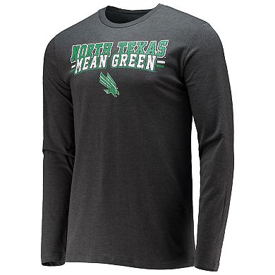 Men's Concepts Sport Kelly Green/Heathered Charcoal North Texas Mean Green Meter Long Sleeve T-Shirt & Pants Sleep Set