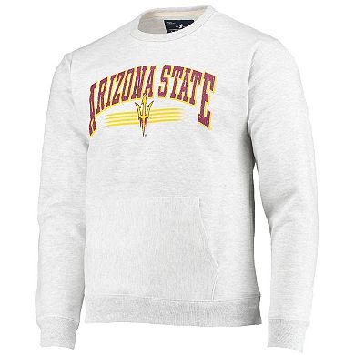 Men's League Collegiate Wear Heathered Gray Arizona State Sun Devils Upperclassman Pocket Pullover Sweatshirt