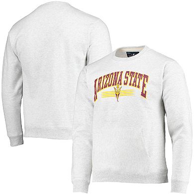 Men's League Collegiate Wear Heathered Gray Arizona State Sun Devils Upperclassman Pocket Pullover Sweatshirt