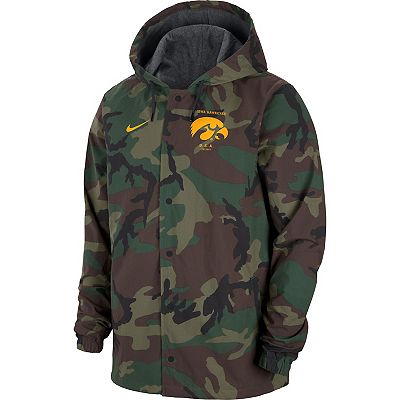 Men s Nike Camo Iowa Hawkeyes Full Snap Hoodie Jacket