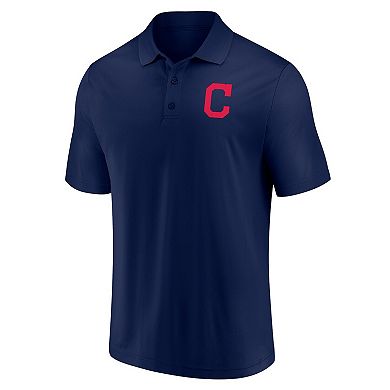 Men's Fanatics Branded Navy/Red Cleveland Indians Primary Logo Polo Combo Set
