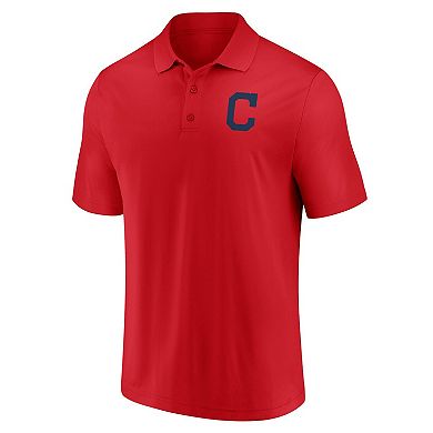 Men's Fanatics Branded Navy/Red Cleveland Indians Primary Logo Polo Combo Set