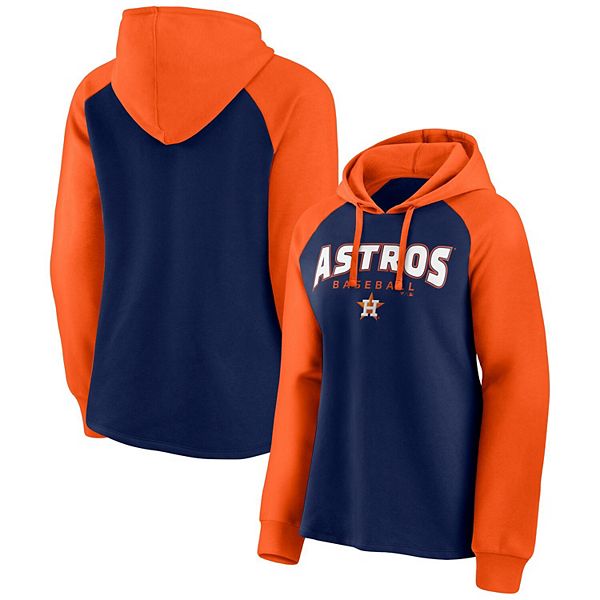 Lids Houston Astros Women's Plus Colorblock Pullover Hoodie - Navy