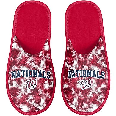 Women's FOCO Washington Nationals Iconic Logo Scuff Slippers
