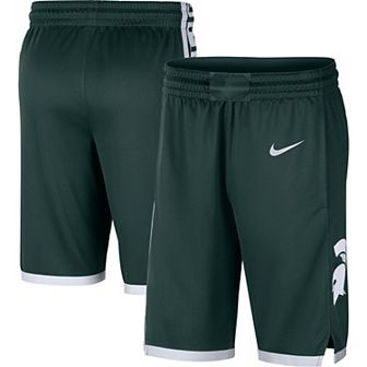 Men's Nike Green Michigan State Spartans Logo Replica Performance Basketball Shorts
