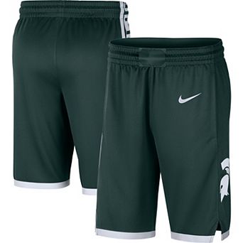 Men's Nike Green Michigan State Spartans Logo Replica Performance Basketball Shorts