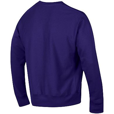 Men's Champion Purple Kansas State Wildcats Vault Logo Reverse Weave Pullover Sweatshirt