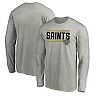 Men's Fanatics Branded Heathered Gray New Orleans Saints Big & Tall On Side Stripe Long Sleeve T-Shirt