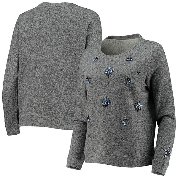 Women's Gray Dallas Cowboys Amal Pullover Sweater