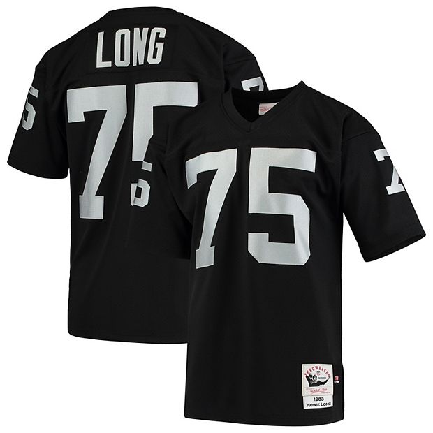 Men s Mitchell Ness Howie Long Black Las Vegas Raiders 1983 Authentic Throwback Retired Player Jersey