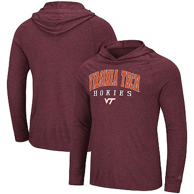 Men's Colosseum Maroon Virginia Tech Hokies Campus Long Sleeve Hooded T-Shirt
