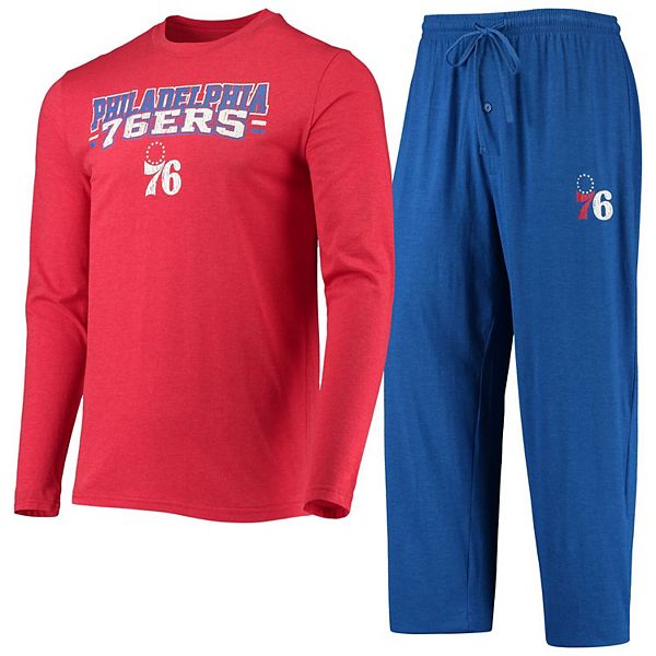 Men's Concepts Sport Royal/Red Philadelphia 76ers Long Sleeve T-Shirt ...