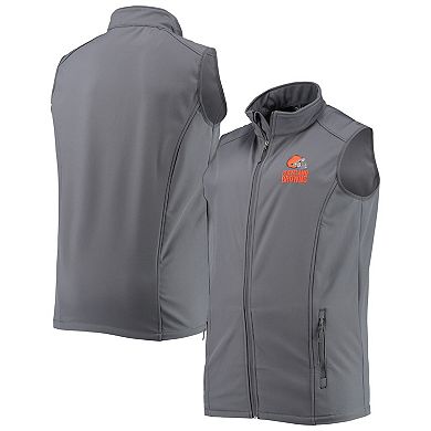 Men's Dunbrooke Heathered Charcoal Cleveland Browns Big & Tall Archer Softshell Full-Zip Vest