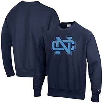 Men's Champion Navy North Carolina Tar Heels Vault Logo Reverse Weave Pullover Sweatshirt