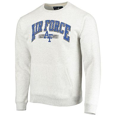 Men's League Collegiate Wear Heathered Gray Air Force Falcons Upperclassman Pocket Pullover Sweatshirt