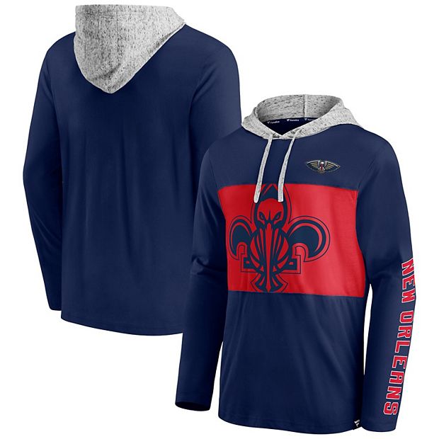 Men's Fanatics Branded Navy/Red New Orleans Pelicans Anorak Block