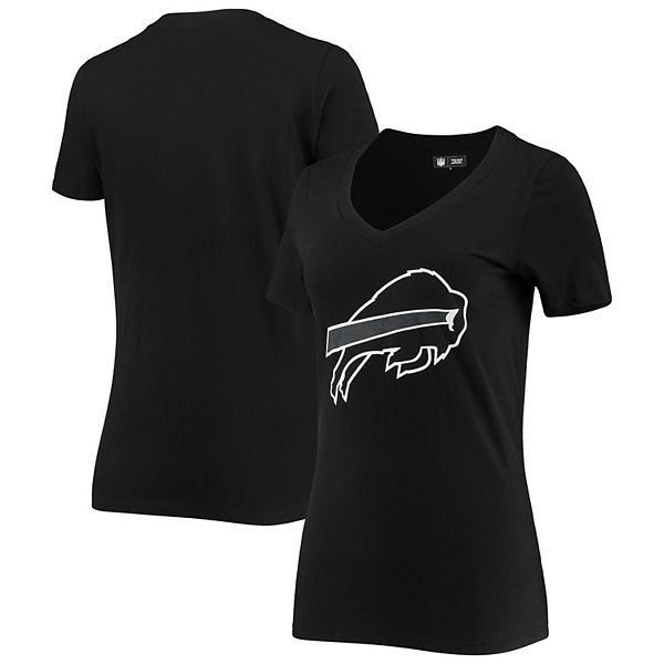Women's New Era Black Buffalo Bills Logo V-Neck T-Shirt