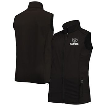 Men's Dunbrooke Black Las Vegas Raiders Big & Tall Archer Softshell Full-Zip Vest