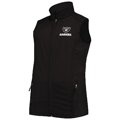 Men's Dunbrooke Black Las Vegas Raiders Big & Tall Archer Softshell Full-Zip Vest